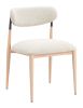 Equinox Armless Dining Chair (Set of 2) Oyster Gray & Natural