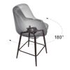 Keppel Swivel Counter Stool Black & Bronze