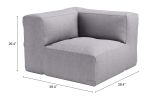 Luanda Corner Chair Gray