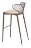 Silues Barstool (Set of 2) Taupe & Brown