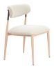 Equinox Armless Dining Chair (Set of 2) Oyster Gray & Natural