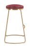 Bree Barstool (Set of 2) Burgundy & Gold