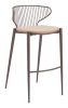 Silues Barstool (Set of 2) Taupe & Brown