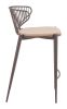Silues Counter Stool (Set of 2) Taupe & Brown