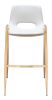 Desi Barstool (Set of 2) White & Gold
