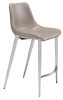 Magnus Counter Stool (Set of 2) Brown & Silver