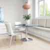 Metropolis Dining Table Gray & Silver