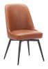 Keppel Swivel Dining Chair (Set of 2) Brown