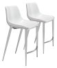 Magnus Counter Stool (Set of 2) White & Silver
