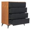 Zarif Chest Black & Walnut