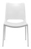 Ace Dining Chair (Set of 2) White & Silver