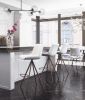 Aki Barstool (Set of 2) White & Walnut