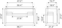 Papua Storage Bench Gray