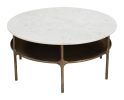 Bild Coffee Table White & Brass