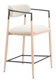Equinox Counter Stool Oyster Gray & Natural