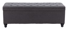 Halifax Storage Bench Gravel Gray
