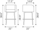Horbat Barstool (Set of 2) Black
