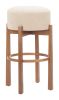Nade Barstool (Set of 2) Beige & Walnut