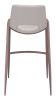Desi Barstool (Set of 2) Beige & Walnut