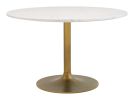 Ithaca Dining Table White & Gold
