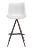 Aki Barstool (Set of 2) White & Walnut