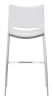 Ace Barstool (Set of 2) White & Silver