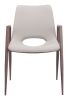 Desi Dining Chair (Set of 2) Beige & Walnut