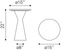 Tim Side Table White & Black