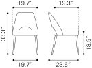 Leith Dining Chair (Set of 2) Gray