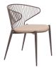 Silues Dining Chair (Set of 2) Taupe & Brown