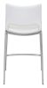 Ace Counter Stool (Set of 2) White & Silver