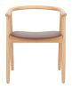 Peker Dining Chair (Set of 2) Brown & Natural