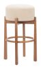 Nade Barstool (Set of 2) Beige & Walnut