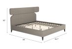 Dusa King Bed Olive Brown