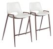 Desi Counter Stool (Set of 2) White & Walnut