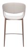 Limay Counter Stool Beige & Walnut