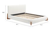 Baris Queen Bed Ivory