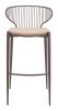 Silues Barstool (Set of 2) Taupe & Brown