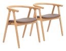 Peker Dining Chair (Set of 2) Brown & Natural