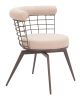 Saku Swivel Dining Chair Beige & Brown