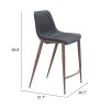 Magnus Counter Stool (Set of 2) Black & Walnut