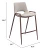 Desi Counter Stool (Set of 2) Beige & Walnut
