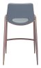 Desi Counter Stool (Set of 2) Azure Gray & Walnut
