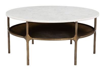 Bild Coffee Table White & Brass