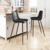 Magnus Barstool (Set of 2) Black & Walnut