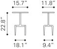 Clement Side Table White & Gold
