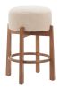 Nade Counter Stool (Set of 2) Beige & Walnut