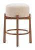 Nade Counter Stool (Set of 2) Beige & Walnut