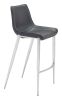 Magnus Barstool (Set of 2) Black & Silver