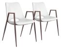 Desi Dining Chair (Set of 2) White & Walnut